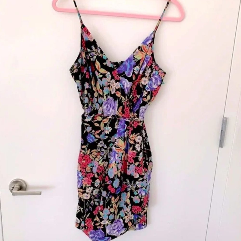 Yumi Kim women black floral mini dress